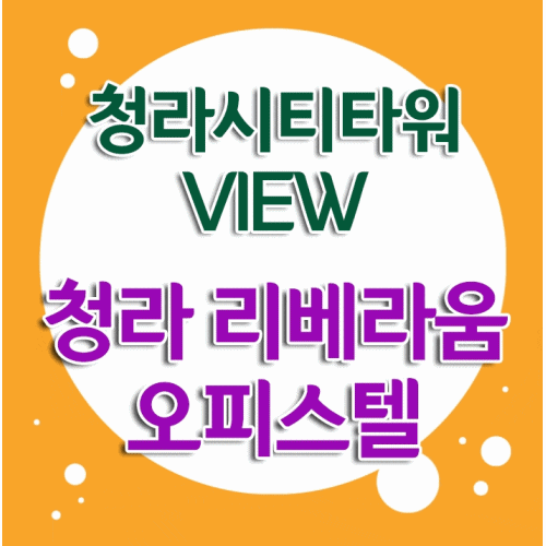  청라시티타워를 한눈에 청라리베라움 오피스텔  청라최강입지