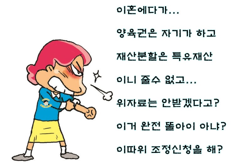  조정이혼 신청은 왜 하신 거예요?