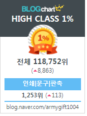  <아미기프트> 블로그차트 상위 1%(10. 1.기준)