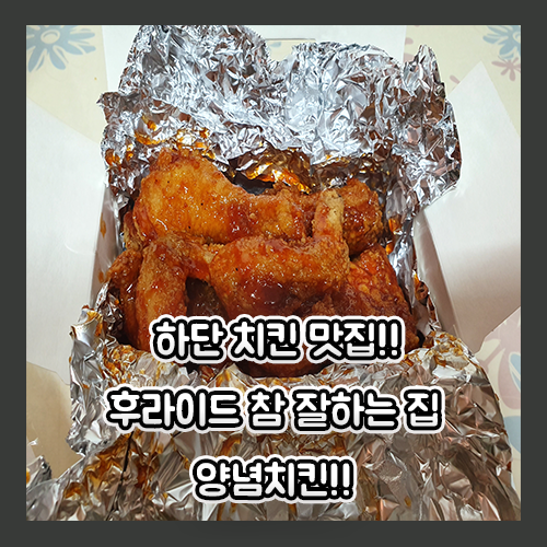  [하단맛집/하단치킨] 후라이드 참 잘하는 집 하단당리점!! 양념치킨 먹다!
