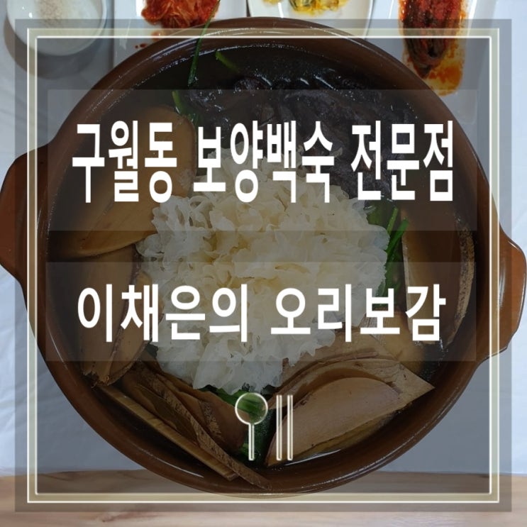  [구월동]밥집 이채은의 오리보감에서 황칠보양백숙 먹고왔어요.