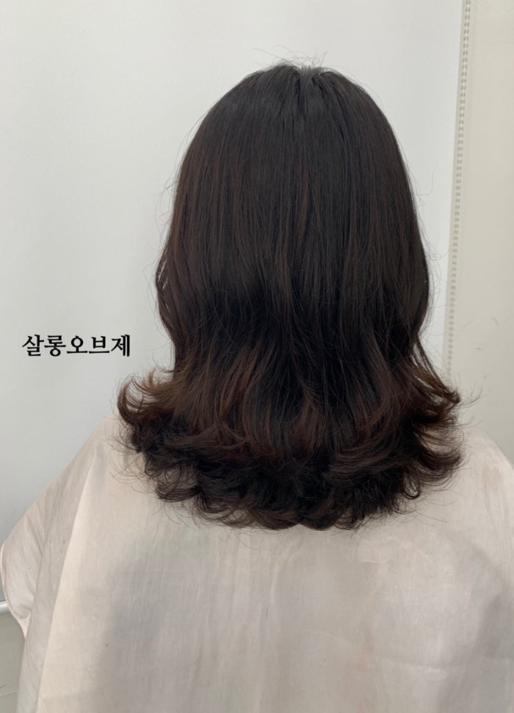  중단발 빌드펌 너무 예뻐 :: 여수 살롱오브제