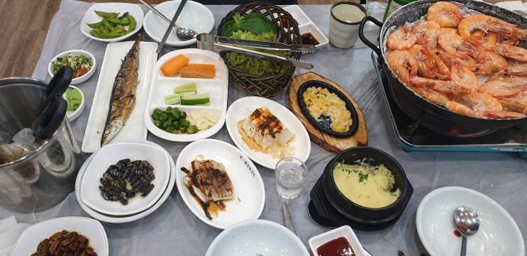  안성 공도읍 회 왕새우구이 직거래수산에서 드세요~ 강추강추!!