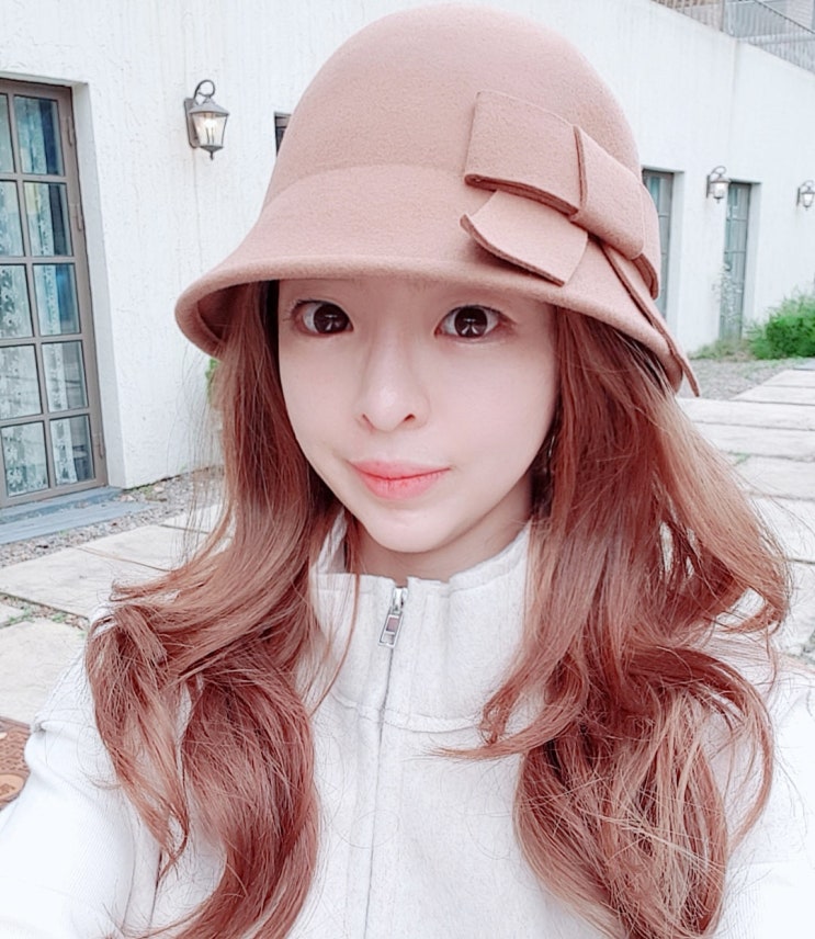  여성벙거지모자 리본모자