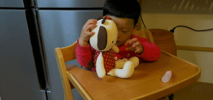  남자아기도 애착인형은 필요해! 유기농 베베라온 강아지 인형 두기