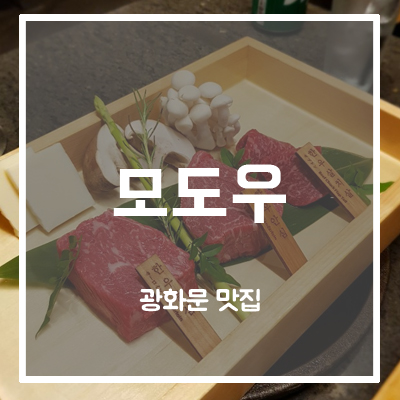  [광화문 맛집]모도우, 환상적인 소고기 오마카세 인정합니다