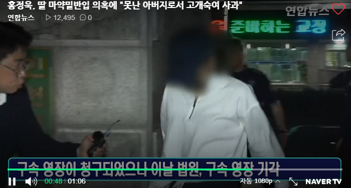  홍정욱, 딸 마약밀반입 의혹에 "못난 아버지로서 고개숙여 사과"