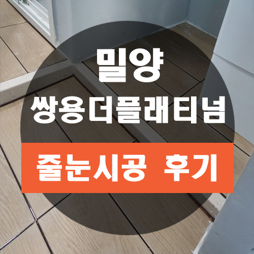  밀양쌍용더플래티넘 신규 입주 구경하는집을 시공하였습니다