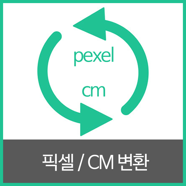  픽셀 cm 변환 5초면 끝
