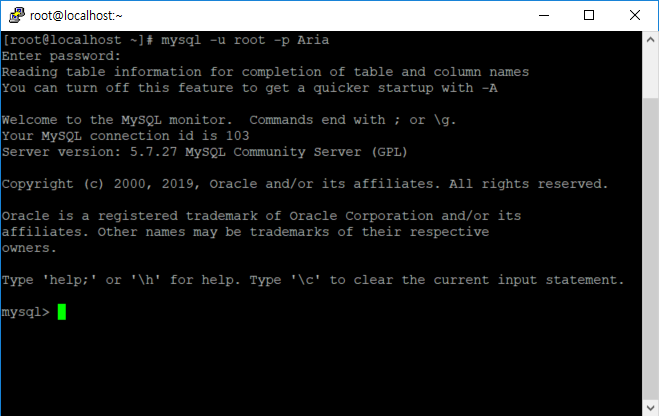 Linux - MySQL 명령어 Linux - MySQL 명령어