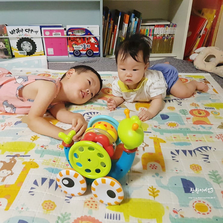  아기 배밀이하는 시기 (197일 6개월아기)