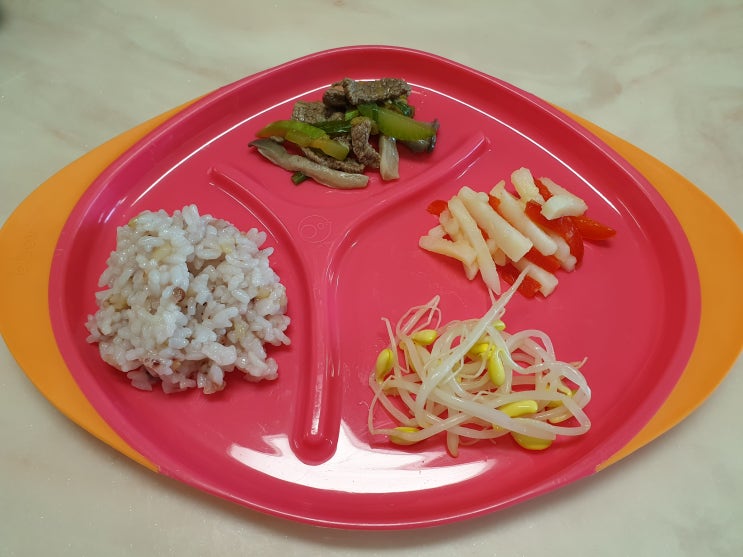  15개월 아기 반찬 : 소고기 볶음 * 감자 반찬 * 콩나물 무침 레시피