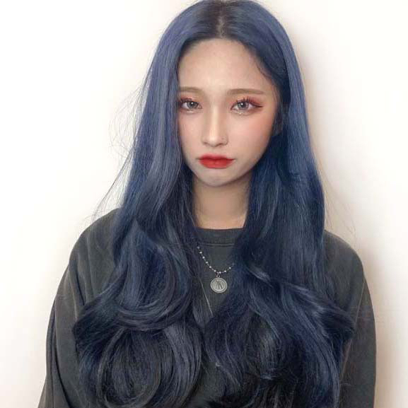  애쉬블루 염색 탈색한번으로 딥블루 염색 성공하기︎