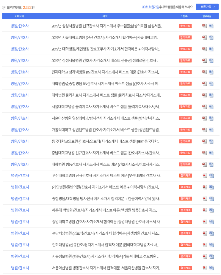  대학병원/종합병원 간호사 자기소개서 합격샘플 (간호사 자소서 예시/간호학과 취업서류/지원동기 및 포부)