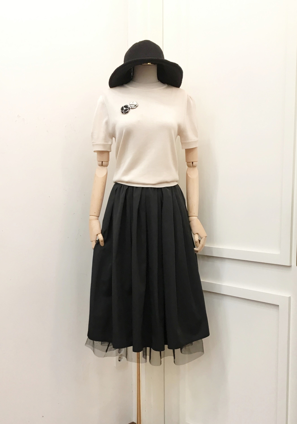  10/2 40대 50대 A라인 롱 스커트 코디