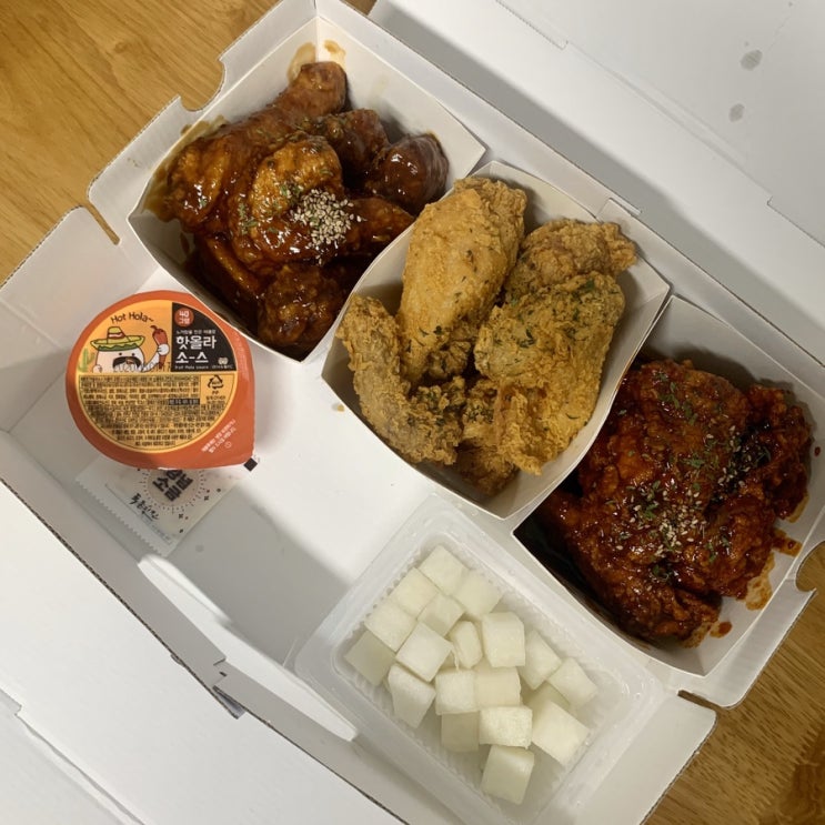  투존치킨 미치고팔닭 / 열나간장+눈물쏙+후라이드