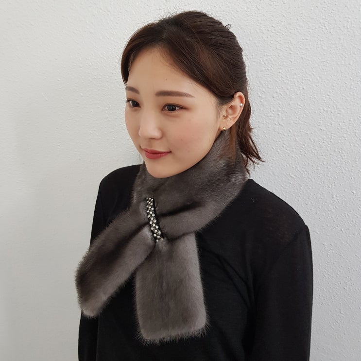  황금모피 비쥬밍크목도리