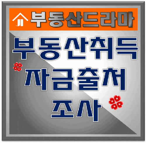  부동산취득 자금출처조사