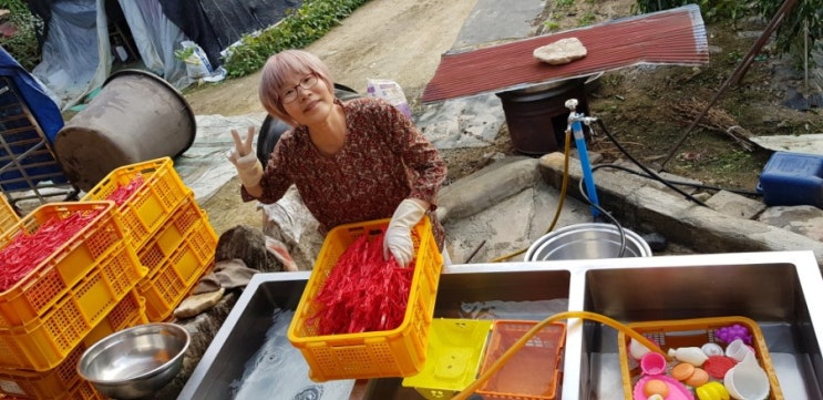  상주 질구내 맛기찬 곶감농장 곳감만들기 준비작업 소독 청소했어요