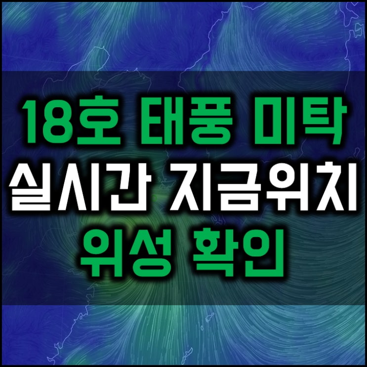  제18호 태풍 미탁(MITAG) 실시간 지금위치 위성 확인