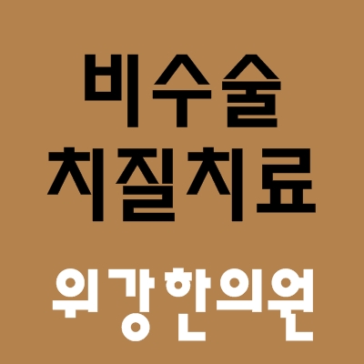  대전치질 출혈과 통증 비수술
