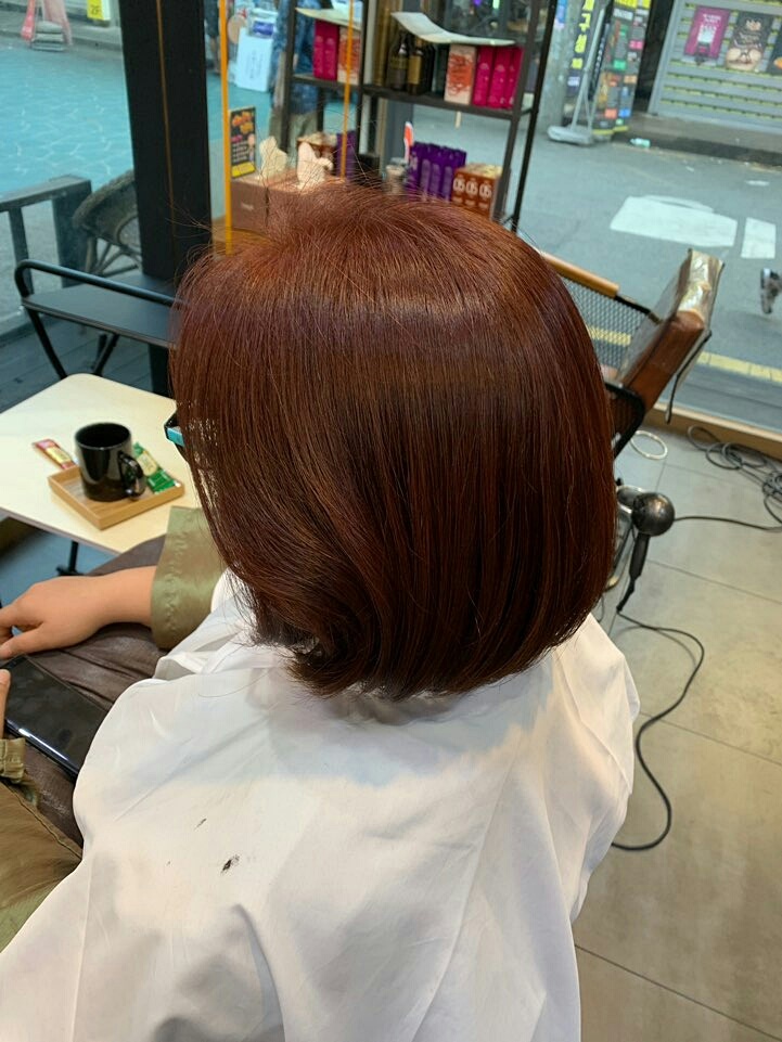  건대헤어샵 레드브라운으로 염색 했어요~