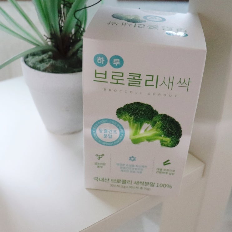  하루브로콜리새싹 설포라판 성분까지  하루한포로 간편하게 건강챙기세요