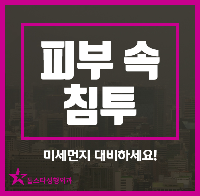  피부 속 침투, 미세먼지 대비하세요!