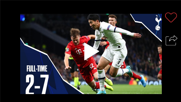  손흥민 골 10월2일 영상- 팀은 바이에른 뮌헨에 2-7패. 챔피언스리그 UEFA
