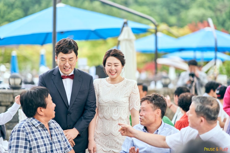  야외 결혼식 원판 & 피로연(연회장) - 강촌 엘리시안 본식스냅 with 스냅 포즈앤플레이