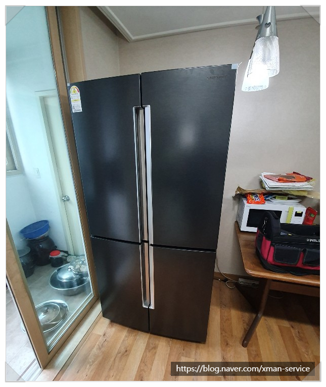  냉장고 이전 설치, 동대문에서 동탄으로 4도어 냉장고 이사.