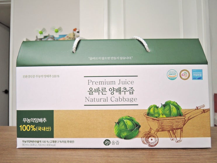  올즙 올바른 양배추즙 맛있음!