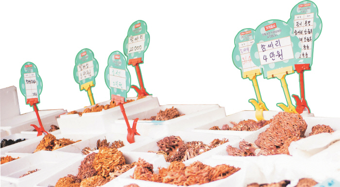  괴산군 청천면 버섯시장