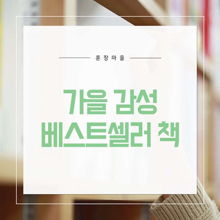  가을 감성돋는 베스트셀러 책 추천