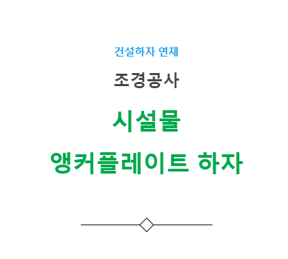 조경공사 시설물 앵커플레이트 불량 하자 사례 조경공사 시설물 앵커플레이트 불량 하자 사례