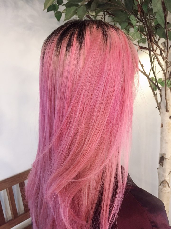  홍대 탈색 잘하는 미용실 까헤어, 핑크 코랄 염색  recommended hair salon in seoul, Pink Coral hair