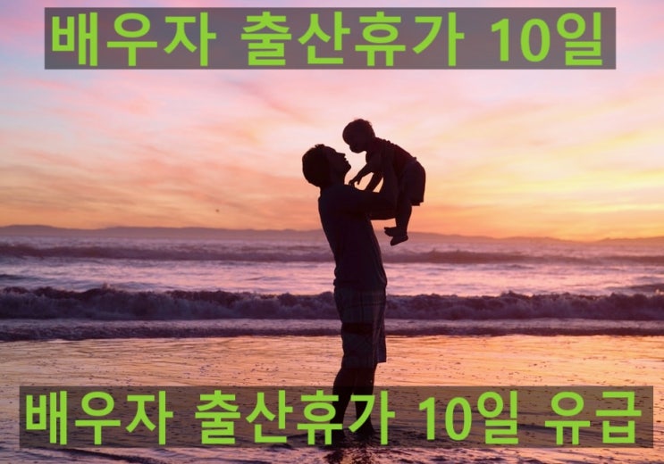  <육아정보> 10월부터 배우자 출산휴가 10일로 확대