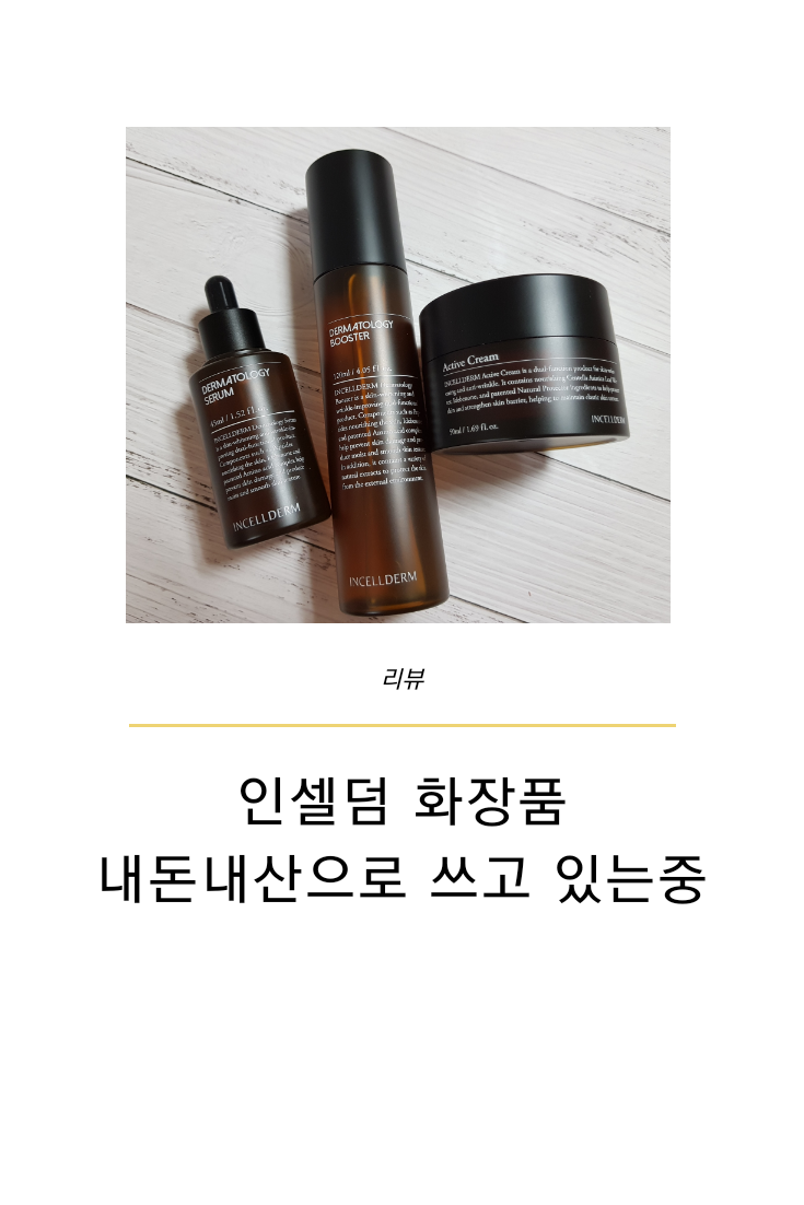  인셀덤 화장품 내돈내산으로 쓰고있는중
