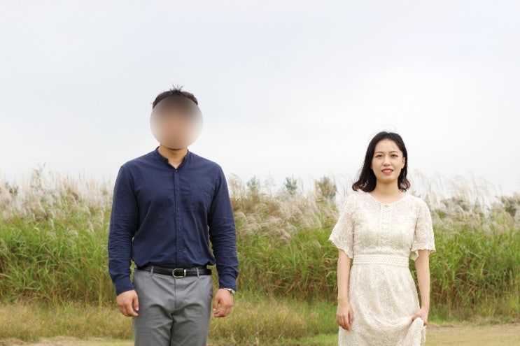  삼각대로 촬영한 리얼 셀프웨딩촬영 / 드레스 대여는 스타일윅스 / 부산삼락공원 스냅촬영