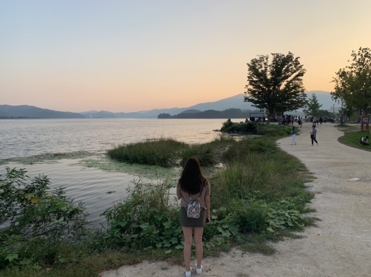 [서울 근교 데이트] 양평 두물머리 연핫도그 전참시 미워요. 사람 너무많아 ㅠㅠ