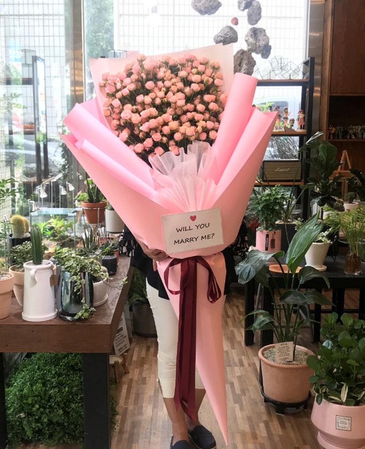  광주대형꽃다발 더플라워 프로포즈용으로 딱이에요