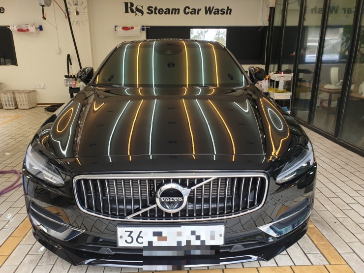  두정동세차 신차볼보S90 스팀세차
