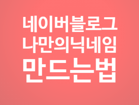  네이버블로그 나만의 닉네임 만드는법 이팝트리에서 디노이팝으로 !