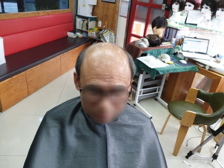  춘천맞춤가발 흰머리가발 넘 자연스럽네요~~^^