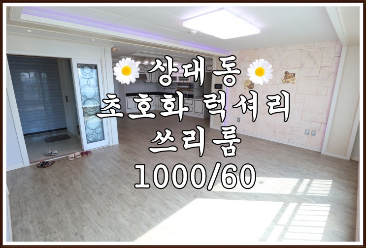  ️진주 쓰리룸 / 상대동 쓰리룸 럭셔리 단기 가능️