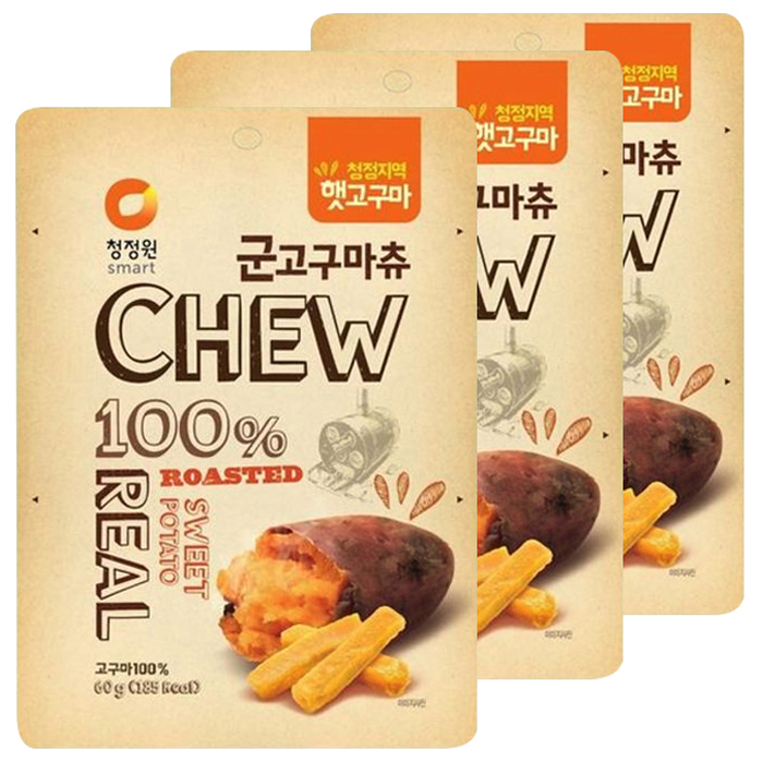  {특가할인} 청정원 츄앤리얼 군고구마츄, 60g, 3개