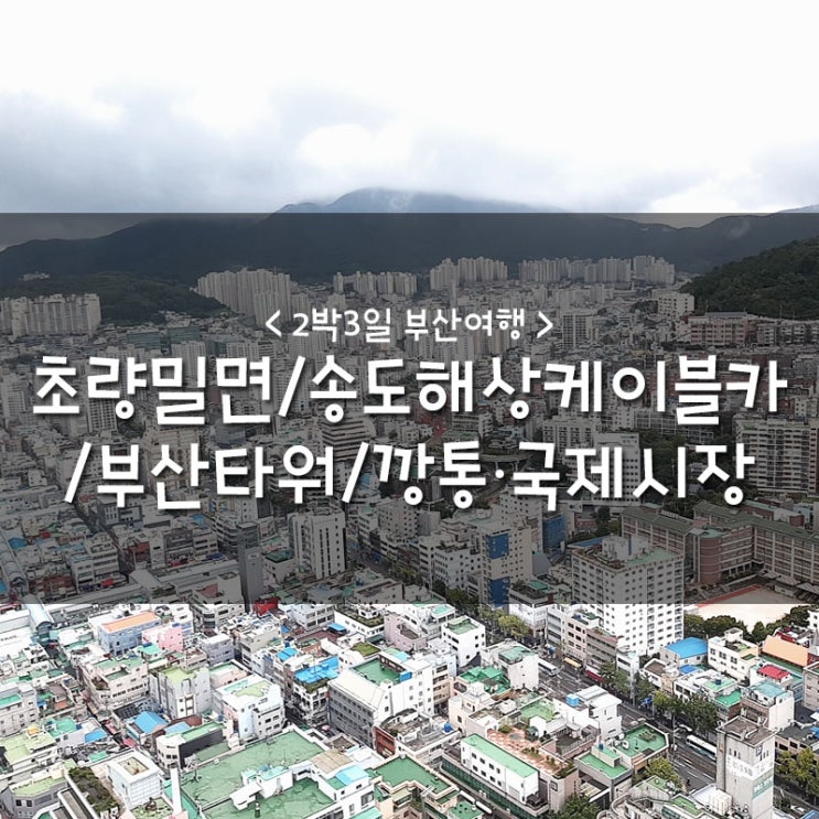  2박3일 부산여행 :: 초량밀면/송도해상케이블카/부산타워/깡통·국제시장