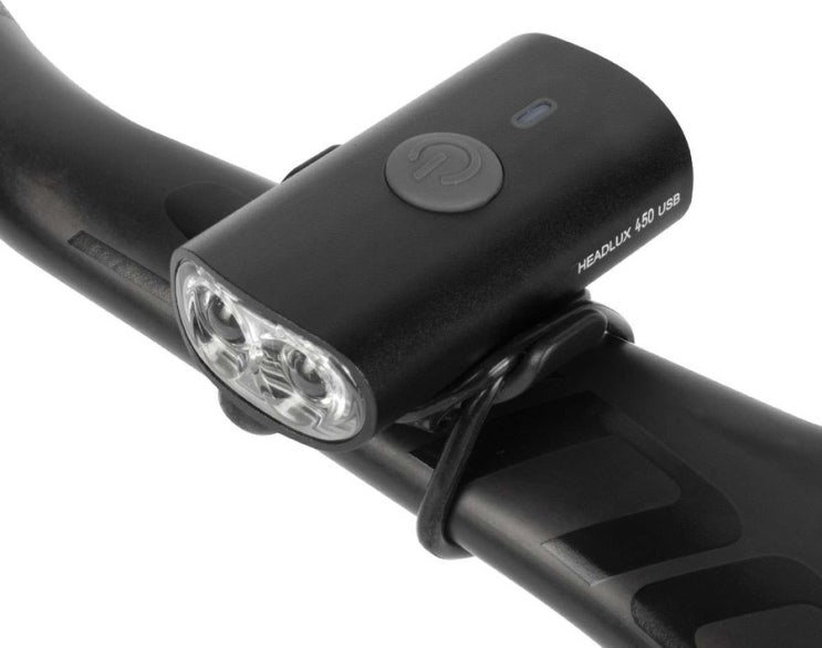 다양한 핸들바에 장착가능한 초소형 전조등! 토픽 헤드룩스 450 USB 전조등!