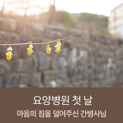  요양병원 첫날, 발길이 떨어지지 않았습니다