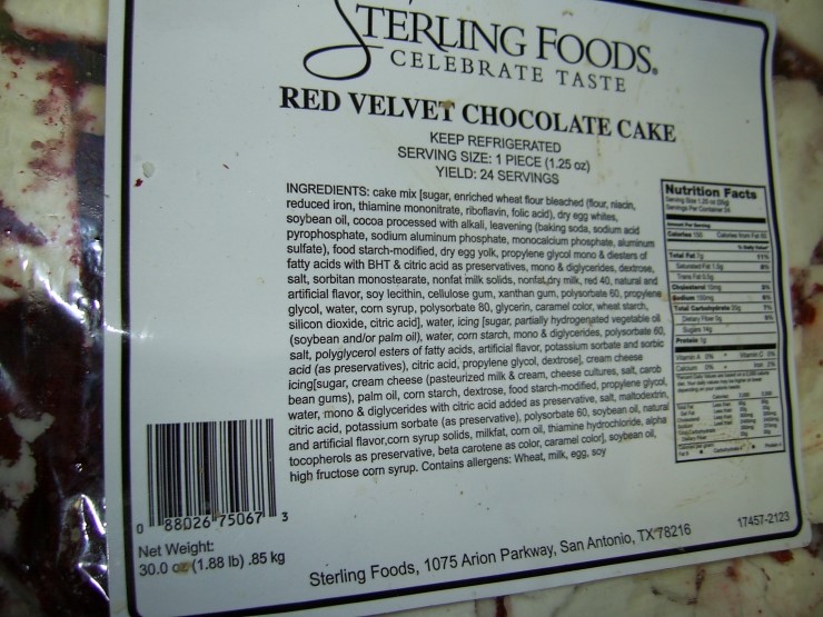  Unitized Group Ration(UGR) - A -Red Velvet Choccolate cake